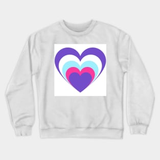 Multi heart in heart Crewneck Sweatshirt